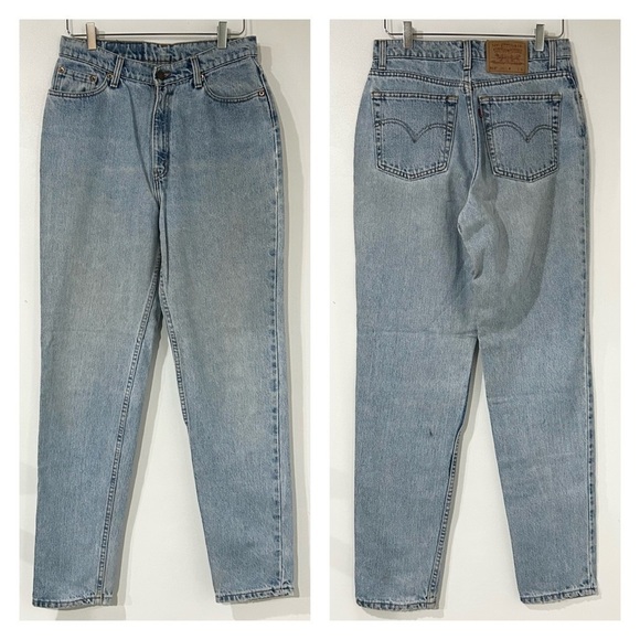 Vintage 90s Levi's 512‎ Slim Fit Tapered Leg High Rise Mom Jean Blue 30 - Picture 1 of 10